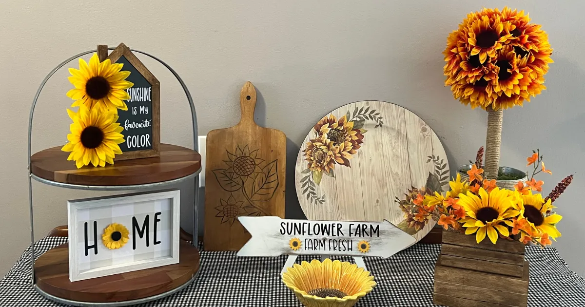 11667 dollar tree sunflower table decor