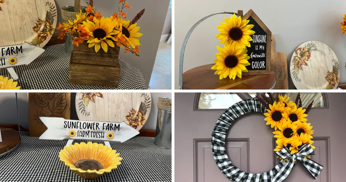 11667 dollar tree sunflower wall decor