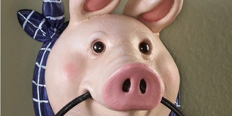 11699 pig themed utensil holders