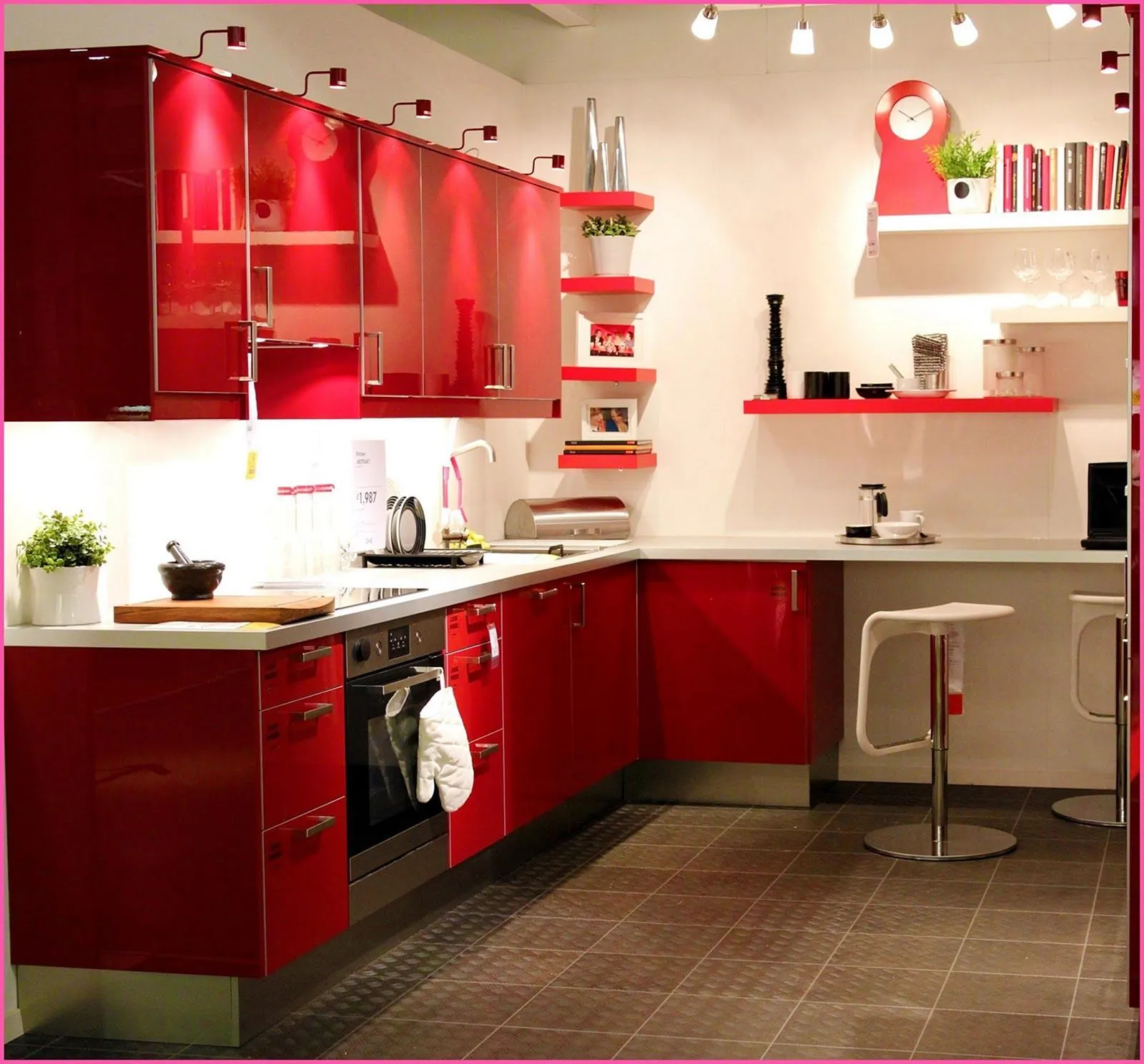 11725 red kitchen accessories