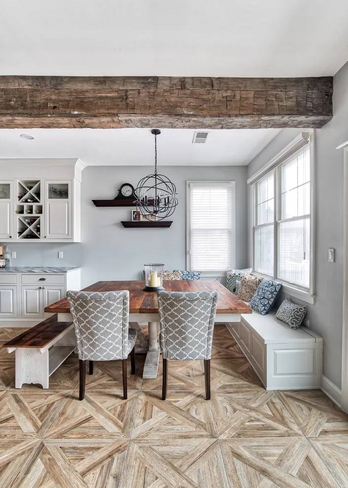 11871 farmhouse banquette kitchen